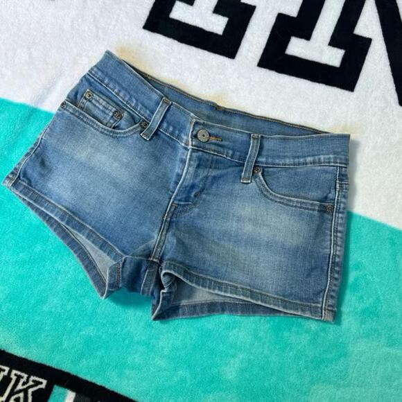 Y2K Levi's Low Rise Micro Denim Shorts - Picture 1 of 6